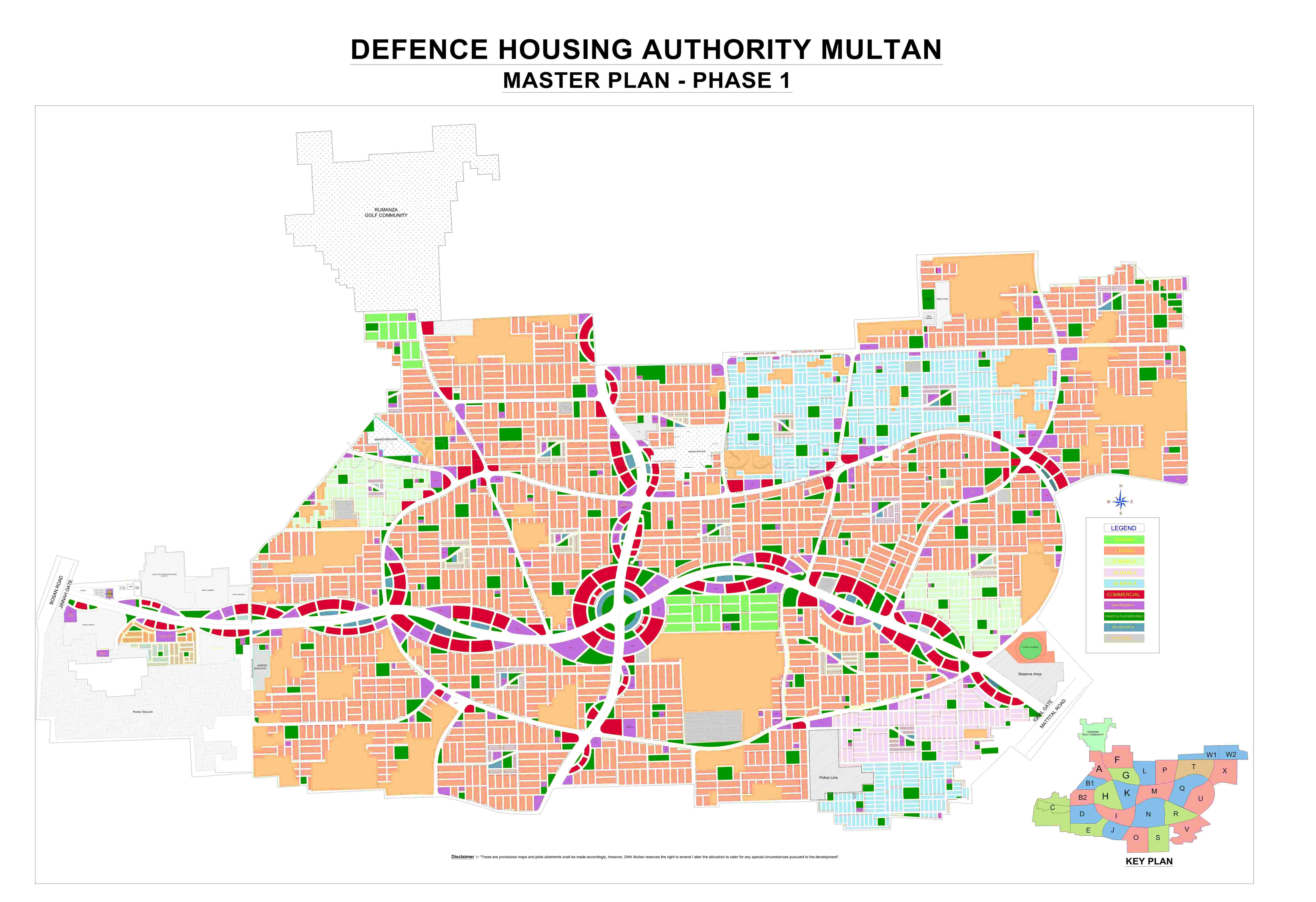 DHA Multan full Map