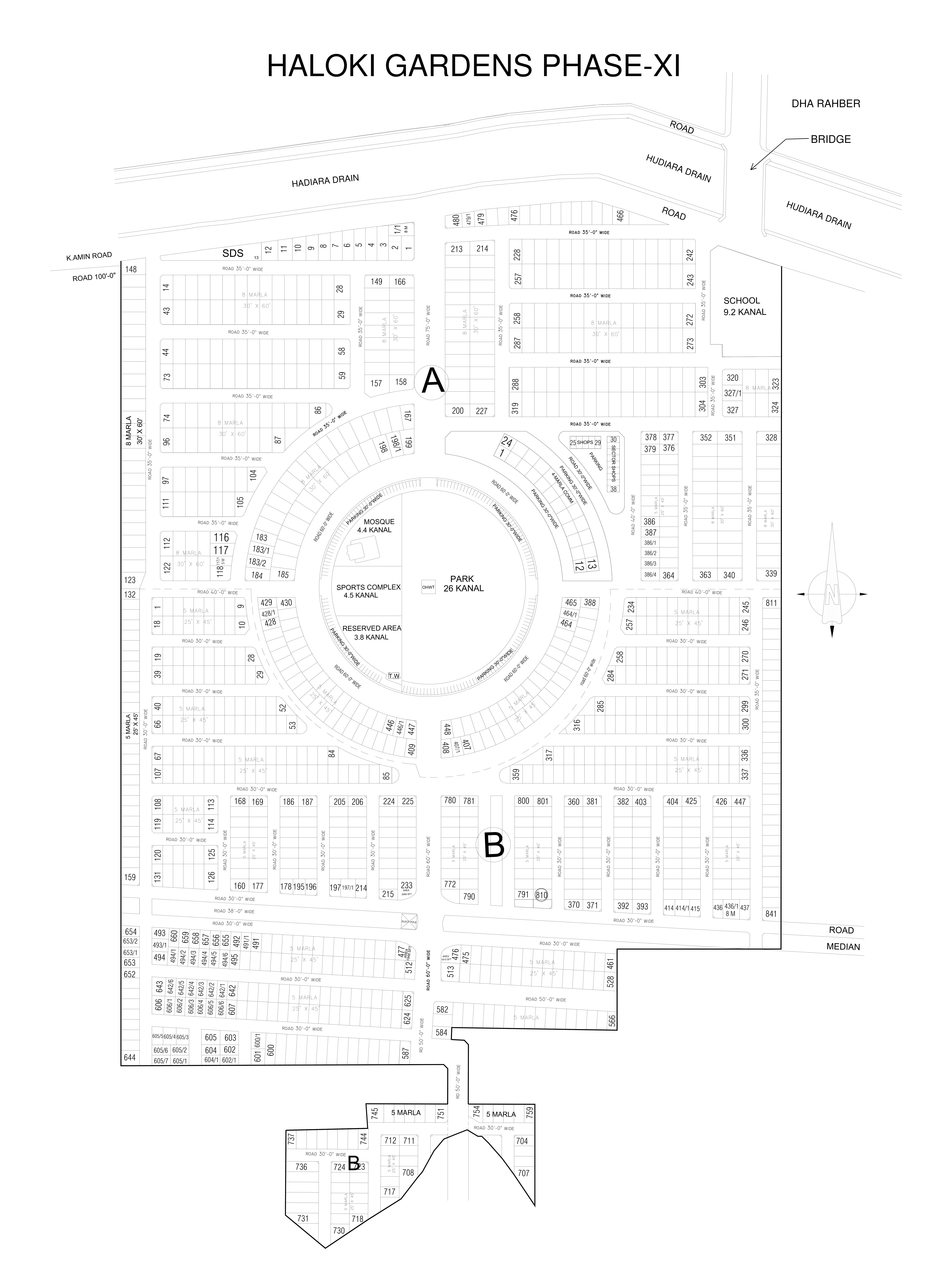 DHA Phase XI HALLOKI GARDEN Map